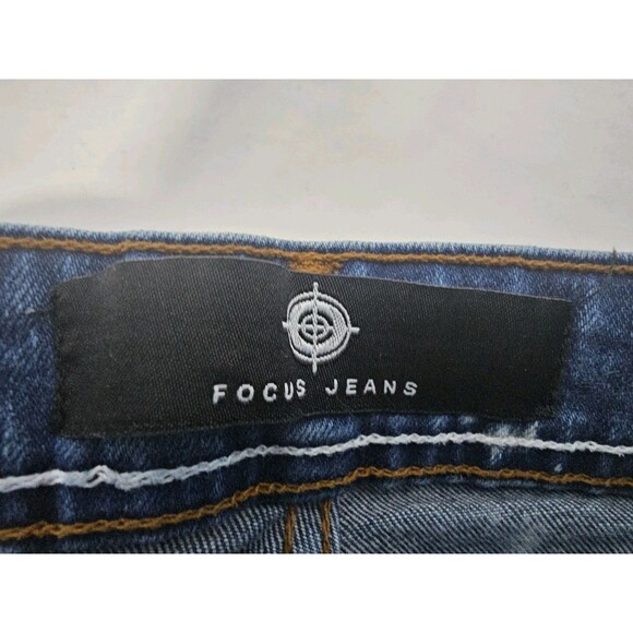 Focus Jeans Pink and Tan Stripes- Vintage Wash- size 32X32 - Picture 5 of 5